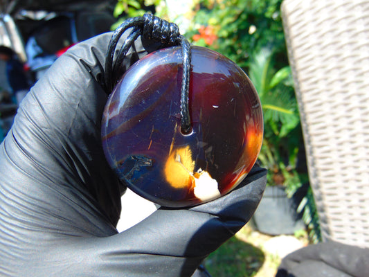 51 gr Donut Pendant Indonesian Amber for Healing 25N107