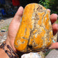253 gram Polished Indonesia Yellow Aromatic Amber for Healing K10