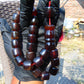 74 gr Komboloi Rosary 22+1 Beads 15x16 mm Indonesian Red Amber for Healing CO12