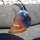 18 gr Comma Pendant Indonesian Blue Amber for Healing 25Y11