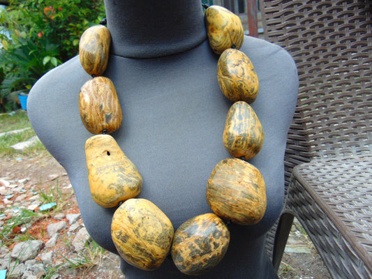 500 gr Big Necklace Indonesian Yellow Amber for Healing FK27