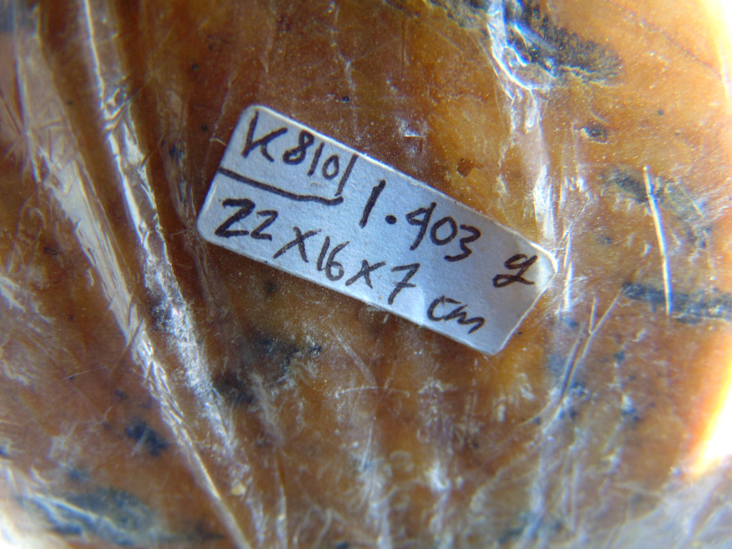 1403 gram Polished Indonesia Yellow Aromatic Amber for Healing K810