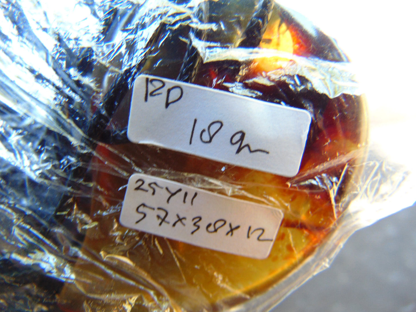 18 gr Comma Pendant Indonesian Blue Amber for Healing 25Y11