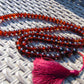 73 gram 108 Beads 10 mm Mala Buddha for Yoga and Meditation Indonesian Dark Red Amber for Healing MB13