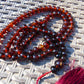 73 gram 108 Beads 10 mm Mala Buddha for Yoga and Meditation Indonesian Dark Red Amber for Healing MB13