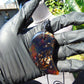 28 gr Comma Pendant Indonesian Blue Amber for Healing 25Y14