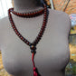 73 gram 108 Beads 10 mm Mala Buddha for Yoga and Meditation Indonesian Dark Red Amber for Healing MB13