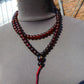 73 gram 108 Beads 10 mm Mala Buddha for Yoga and Meditation Indonesian Dark Red Amber for Healing MB13