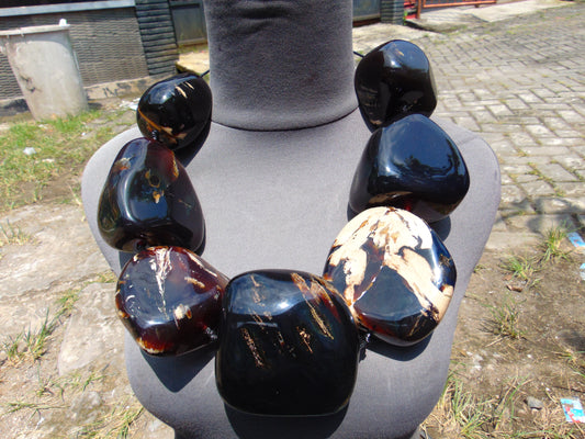 921 gr Big Necklace Indonesian Amber for Healing A7K78