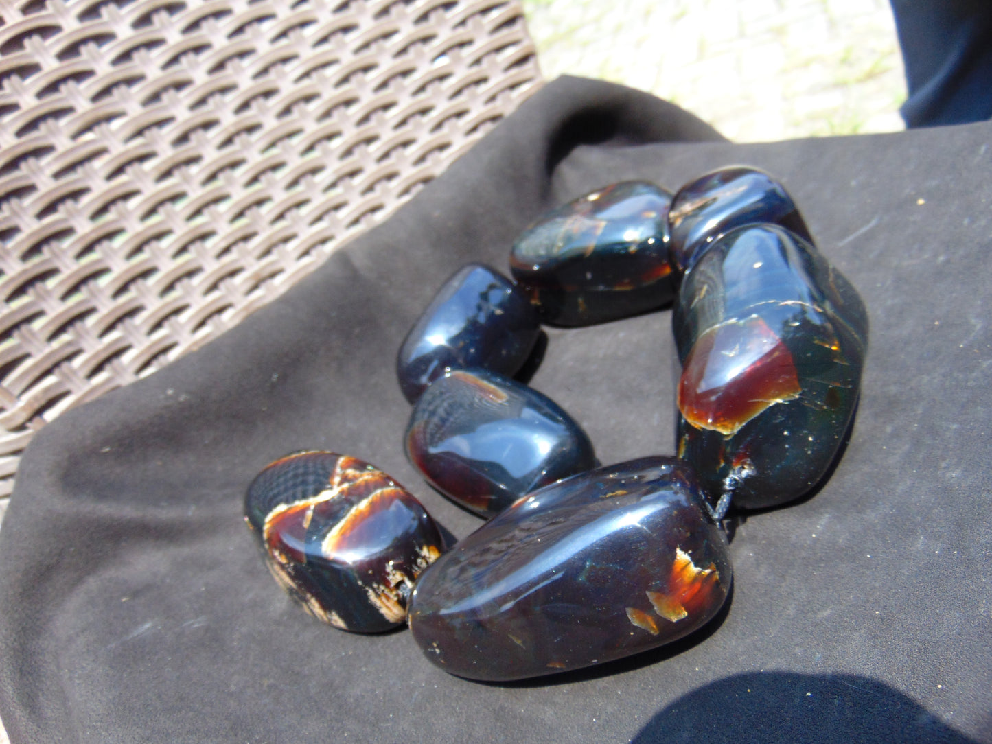 971 gr Big Necklace Indonesian Amber for Healing A7K73