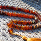 84 gram 108 Mala Buddha Necklace for Yoga Meditation Indonesian Yellow White Amber for Healing MB23