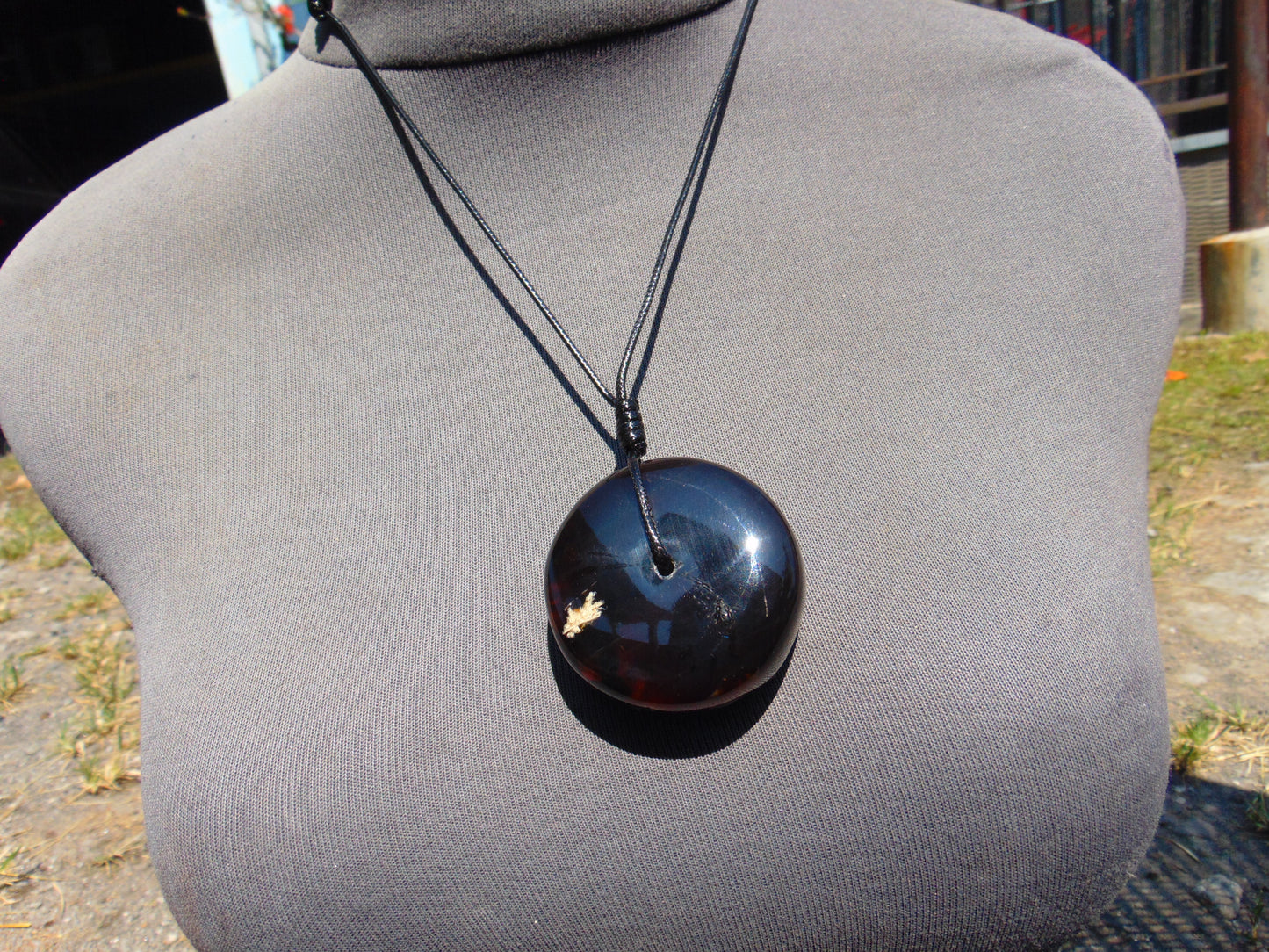 39 gr Big Donut Pendant Indonesian Amber for Healing 25N106