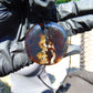 42 gr Donut Pendant Indonesian Black Blue Amber for Healing 25Y58