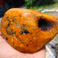 373 gram Polished Indonesia Yellow Aromatic Amber for Healing 25K14