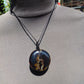 42 gr Donut Pendant Indonesian Black Blue Amber for Healing 25Y58