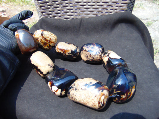 871 gr Big Necklace Indonesian Amber for Healing A9K91