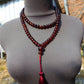 70 gram 108 Beads 10 mm Mala Buddha Necklace for Yoga Meditation Indonesian Cherry Red Amber for Healing MB24