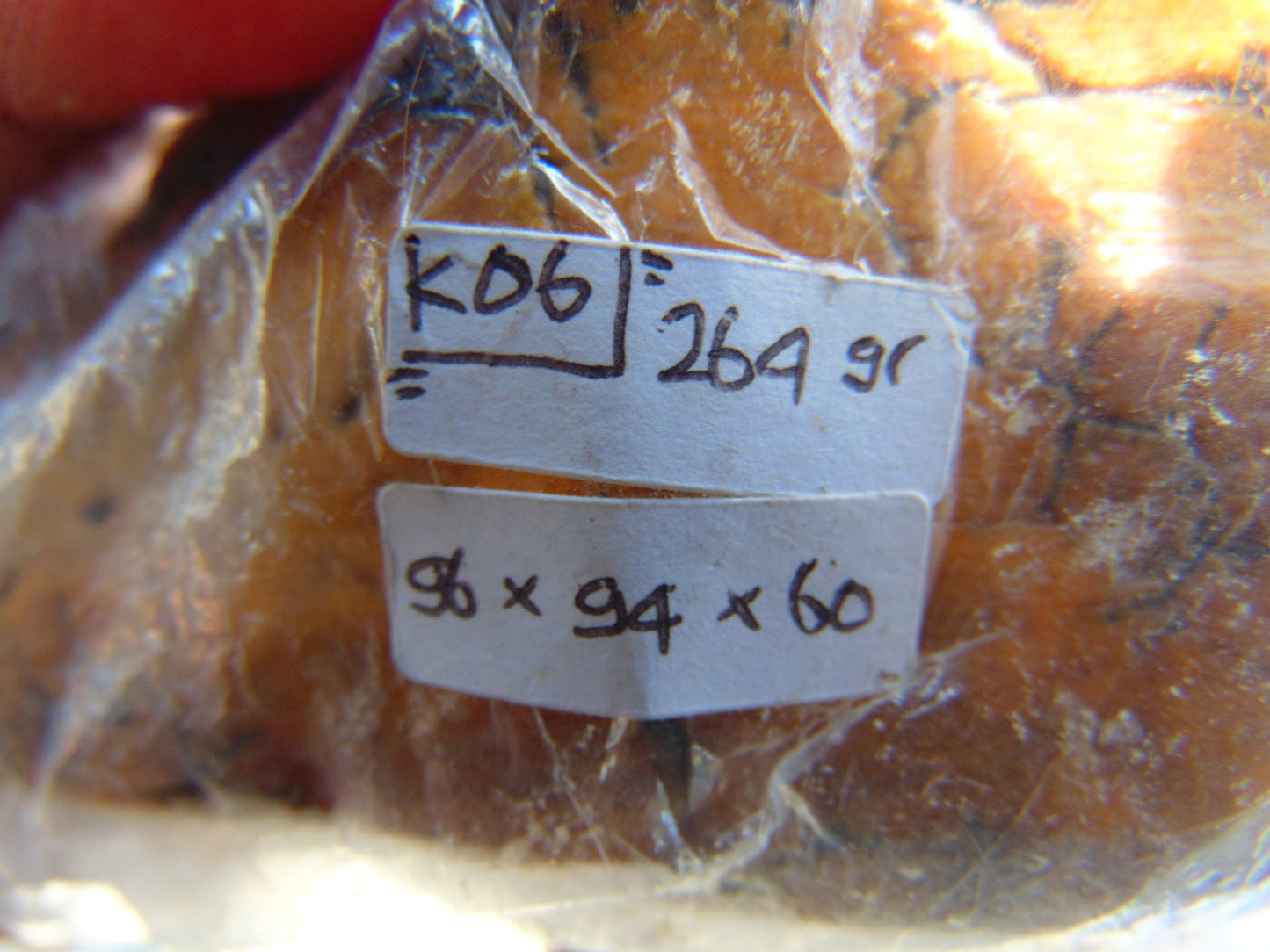 264 gram Polished Indonesia Yellow Aromatic Amber for Healing K06