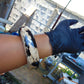 172 gram Big Bangle in hole 72 mm Indonesian Sumatra Dark Blue Amber for Healing thickness 24x22 mm