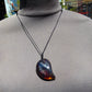 12 gr Comma Pendant Indonesian Blue Amber for Healing 25Y29