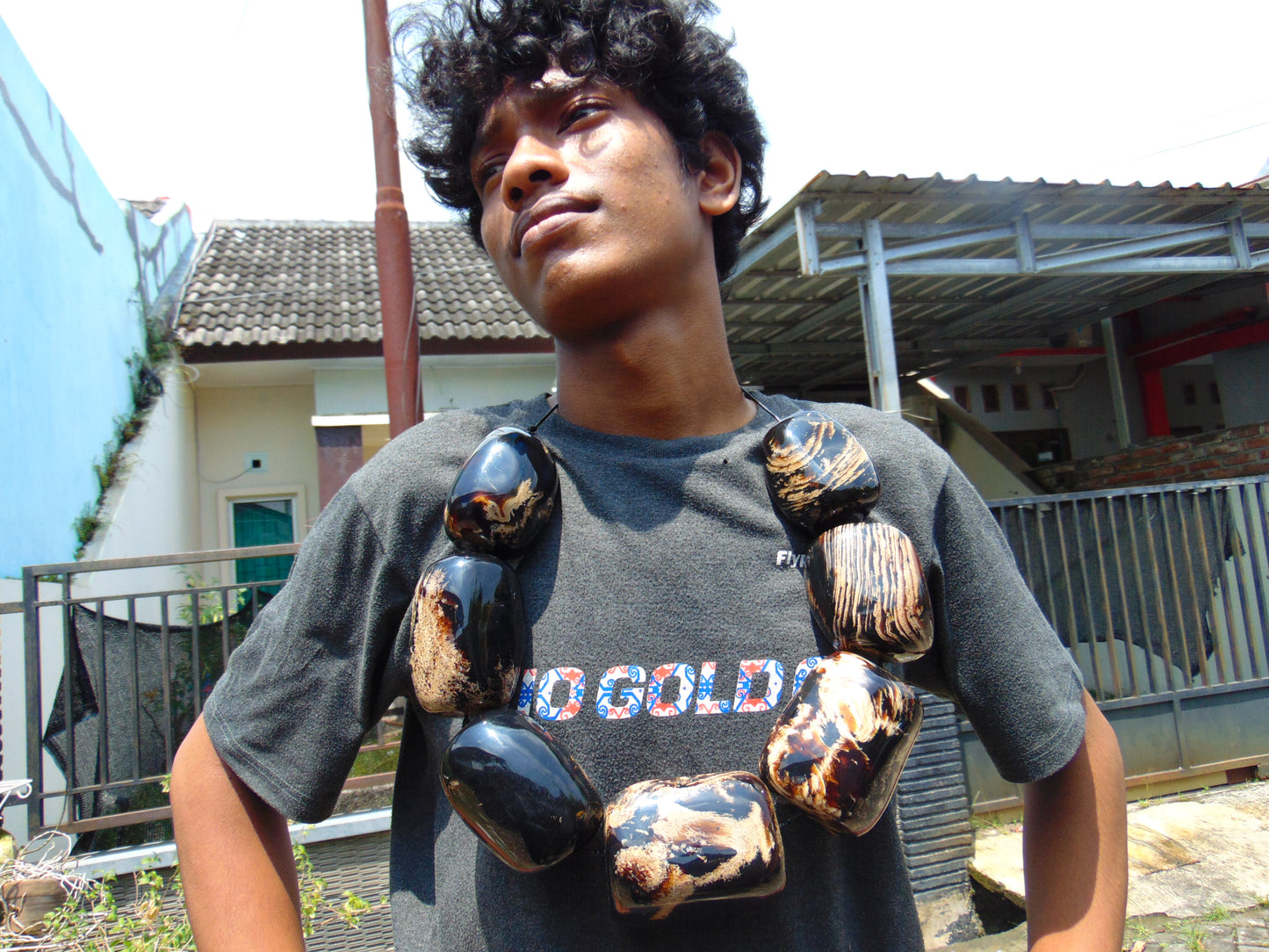 1729 gr Big Necklace Indonesian Amber for Healing A7K71