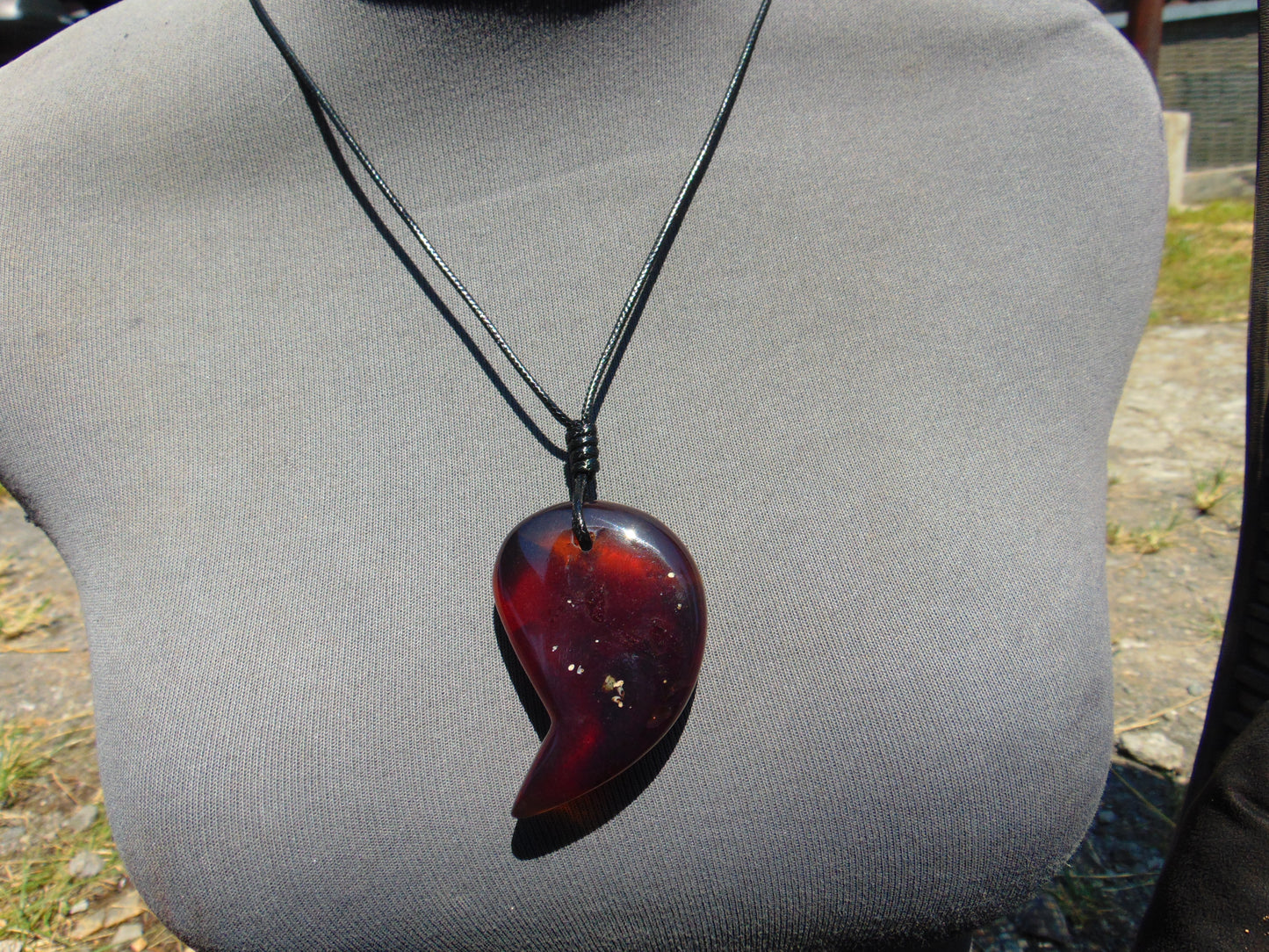 24 gr Comma Pendant Indonesian Blue Amber for Healing 25Y8