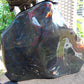 3239 gr Full Polished 28x25x5 cm Indonesia Black Blue Amber for Healing ML40