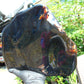 3239 gr Full Polished 28x25x5 cm Indonesia Black Blue Amber for Healing ML40