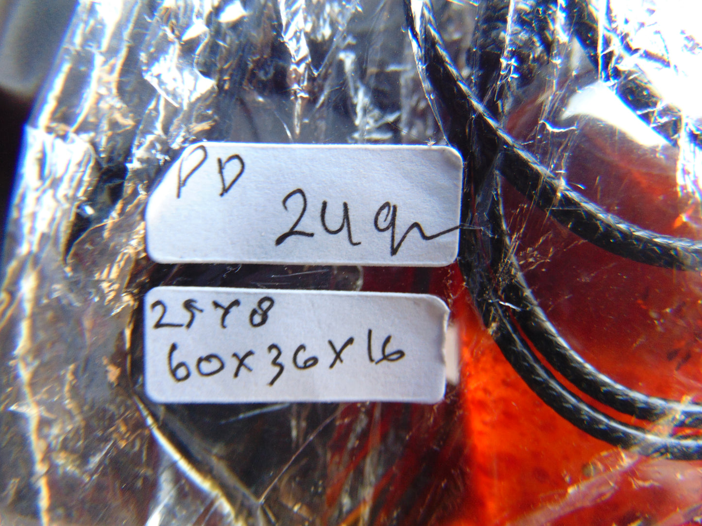 24 gr Comma Pendant Indonesian Blue Amber for Healing 25Y8