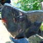 3239 gr Full Polished 28x25x5 cm Indonesia Black Blue Amber for Healing ML40