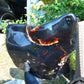 3239 gr Full Polished 28x25x5 cm Indonesia Black Blue Amber for Healing ML40