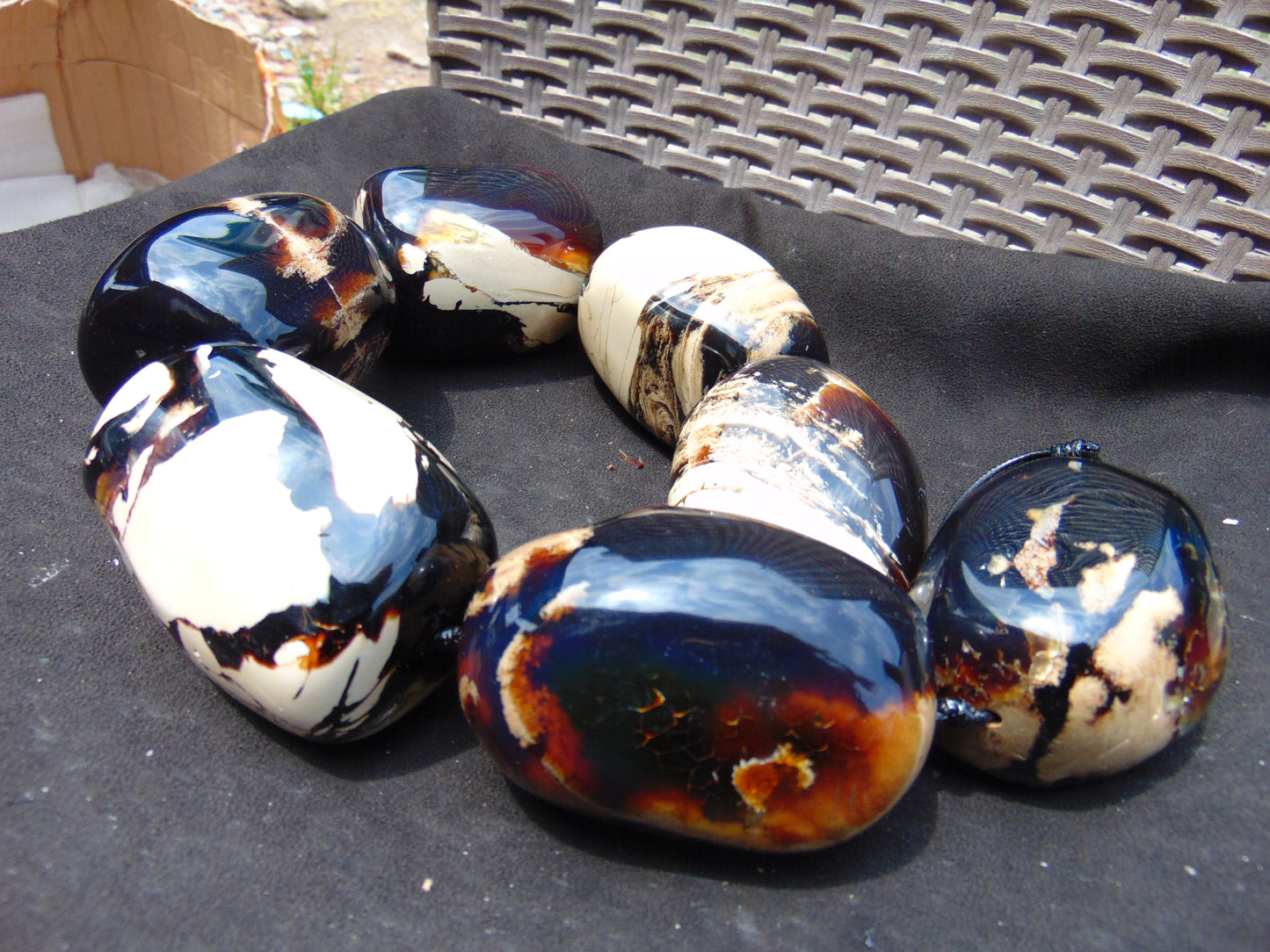 1124 gr Big Necklace Indonesian Amber for Healing A7K80