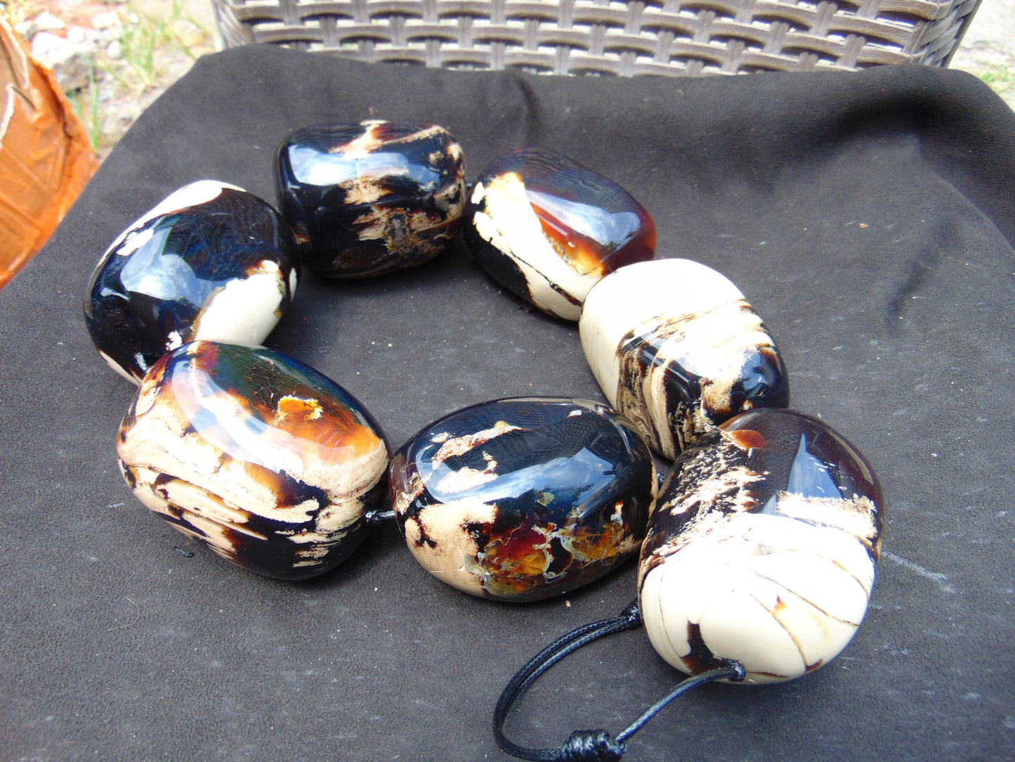 1124 gr Big Necklace Indonesian Amber for Healing A7K80