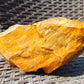 672 gram Polished Indonesia Yellow Aromatic Amber for Healing K57