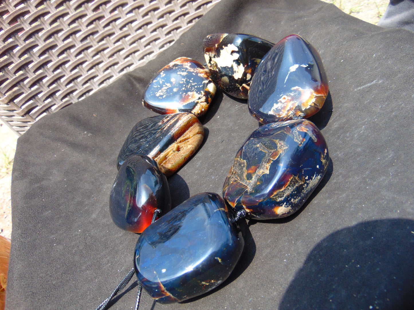 1045 gr Big Necklace Indonesian Amber for Healing A7K75