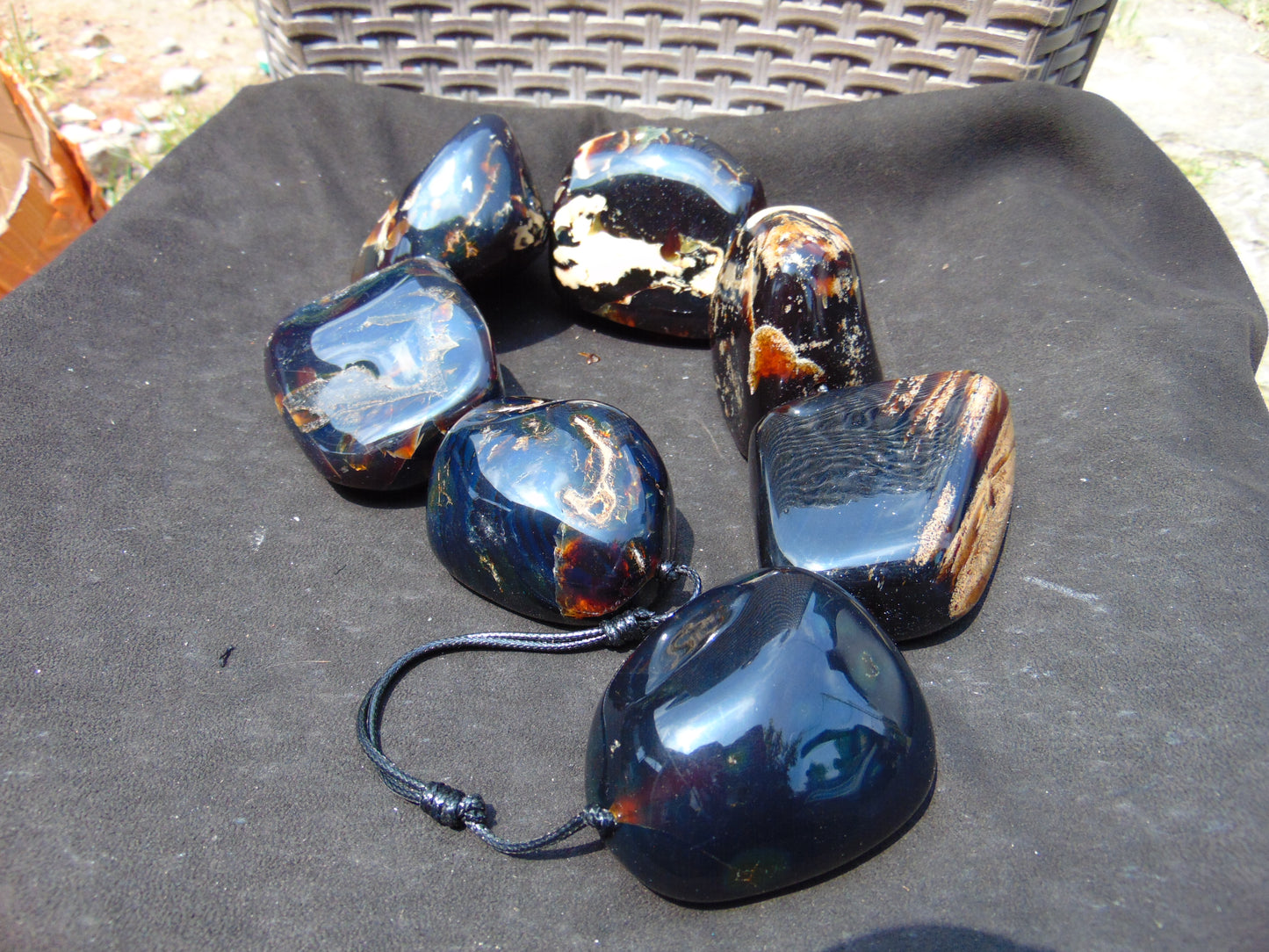 1045 gr Big Necklace Indonesian Amber for Healing A7K75