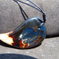 15 gr Pendant Indonesian Black White Blue Amber for Healing 25Y38