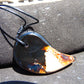 15 gr Pendant Indonesian Black White Blue Amber for Healing 25Y38