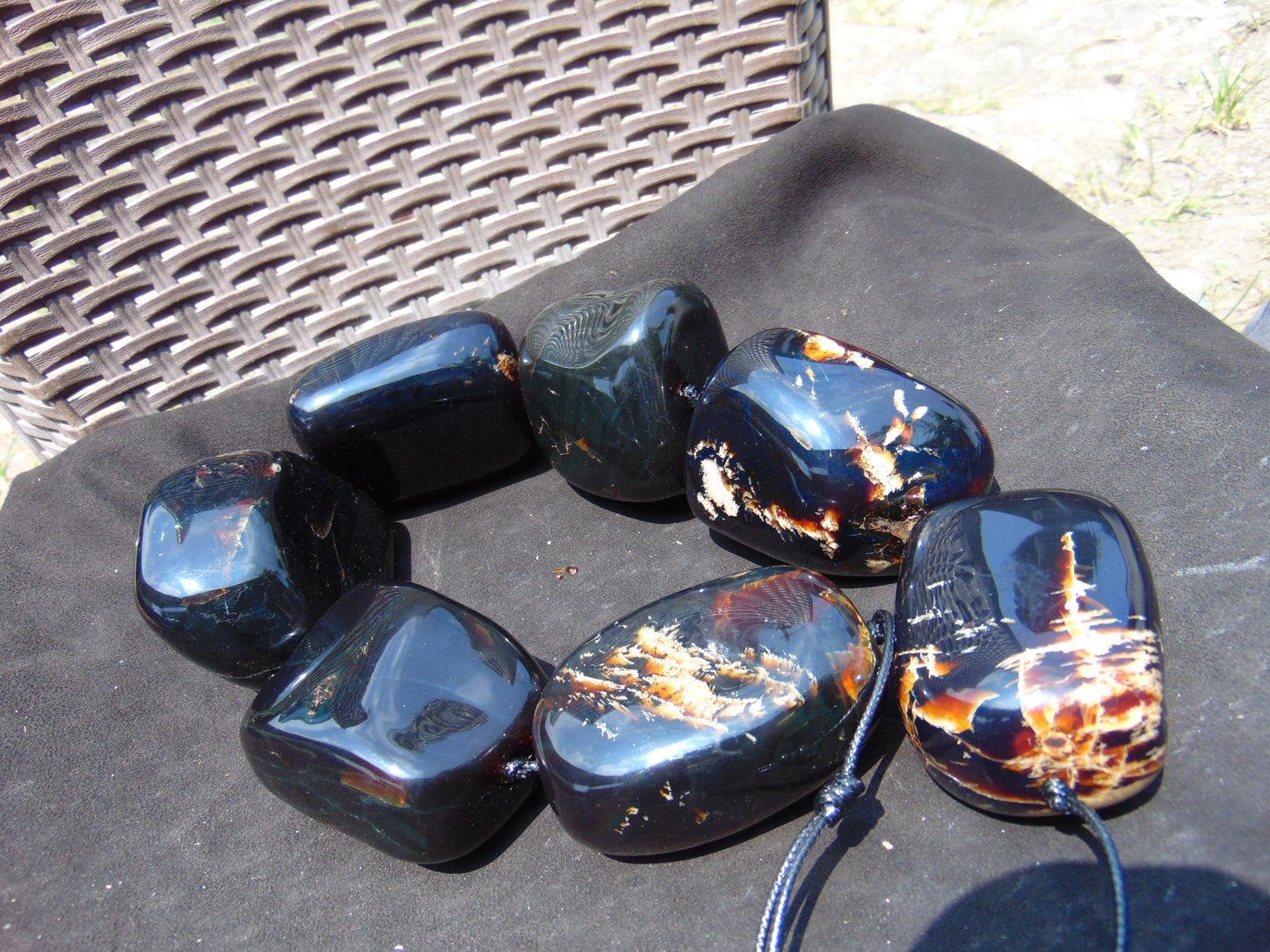 1056 gr Big Necklace Indonesian Amber for Healing A7K77