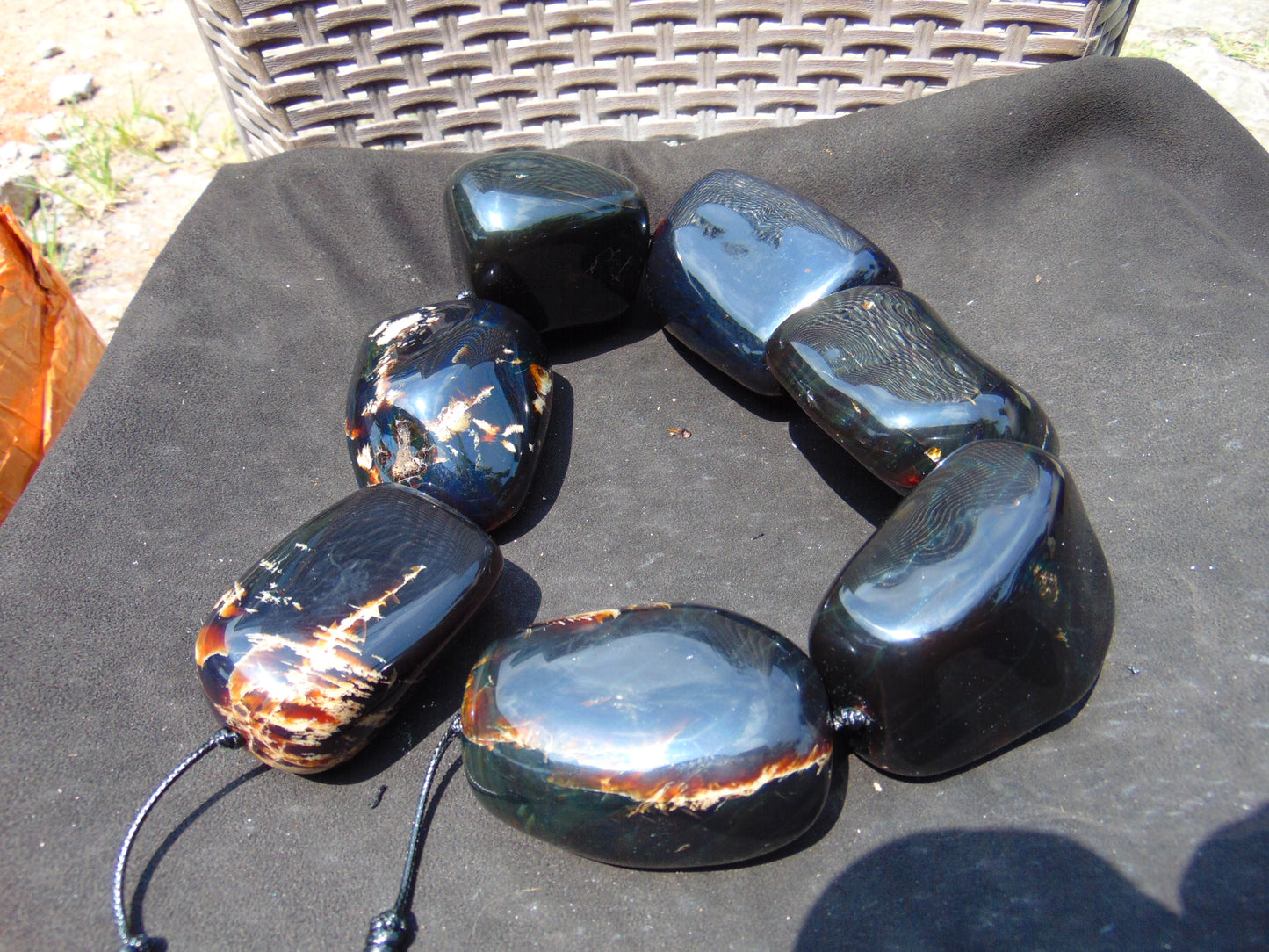 1056 gr Big Necklace Indonesian Amber for Healing A7K77