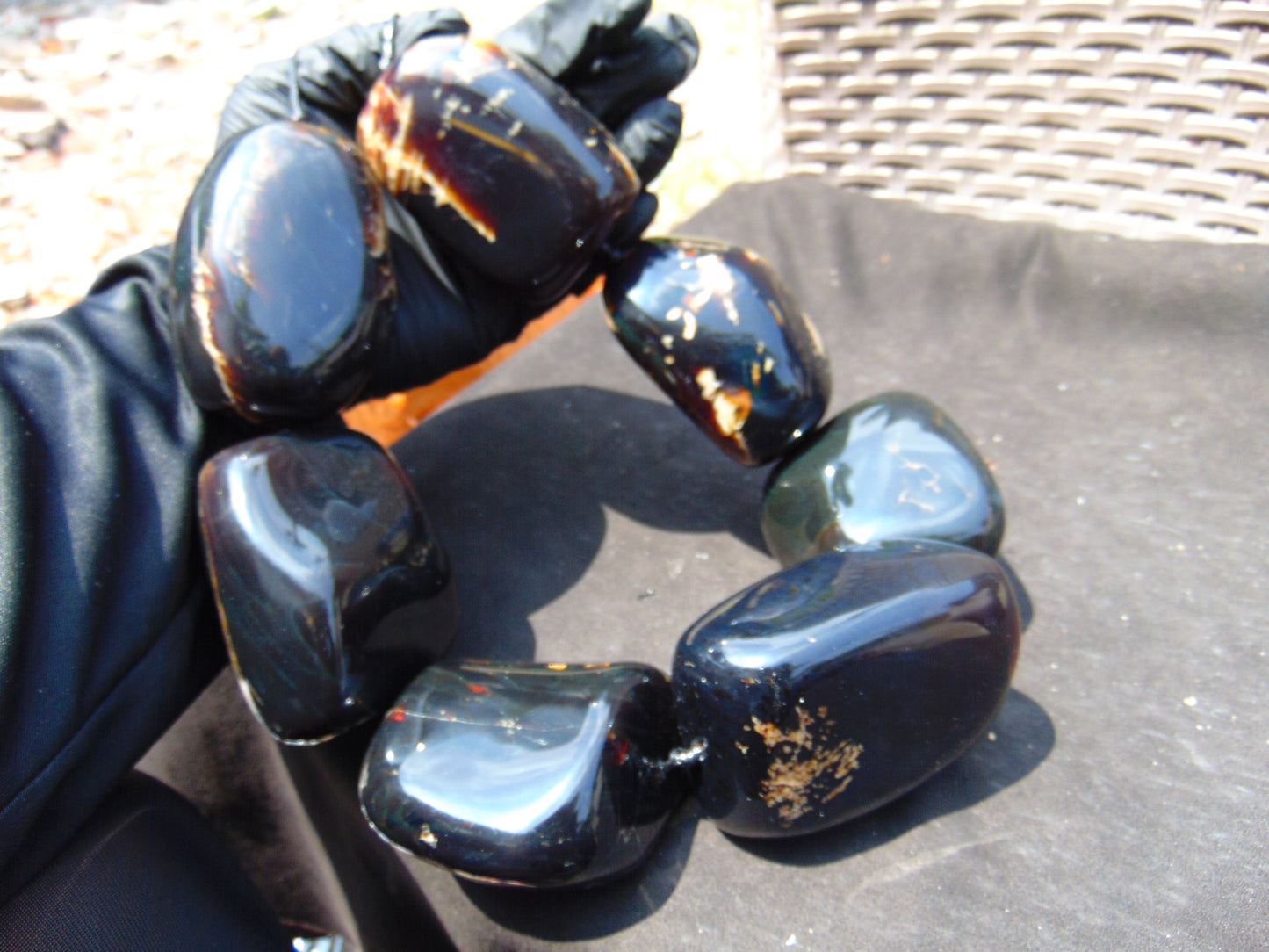 1056 gr Big Necklace Indonesian Amber for Healing A7K77