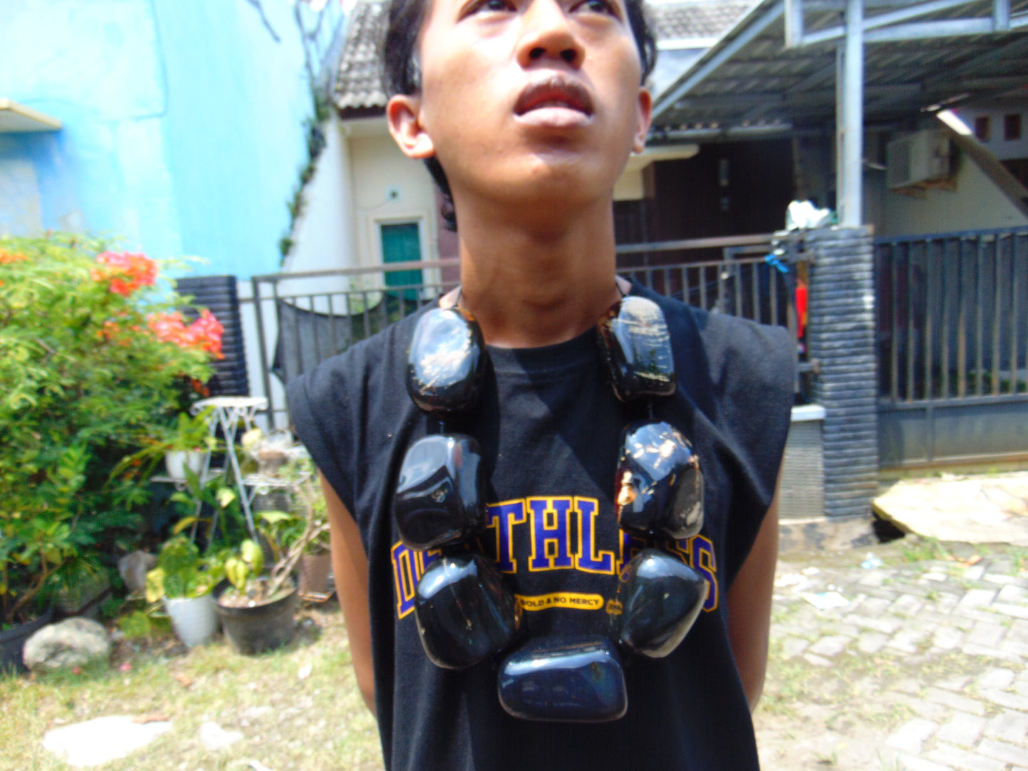 1056 gr Big Necklace Indonesian Amber for Healing A7K77