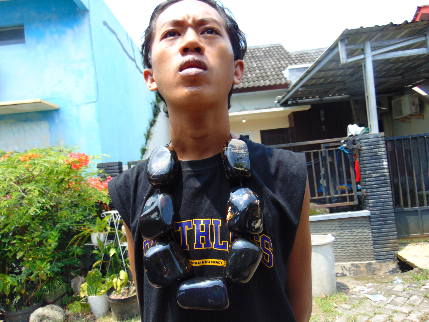 1056 gr Big Necklace Indonesian Amber for Healing A7K77