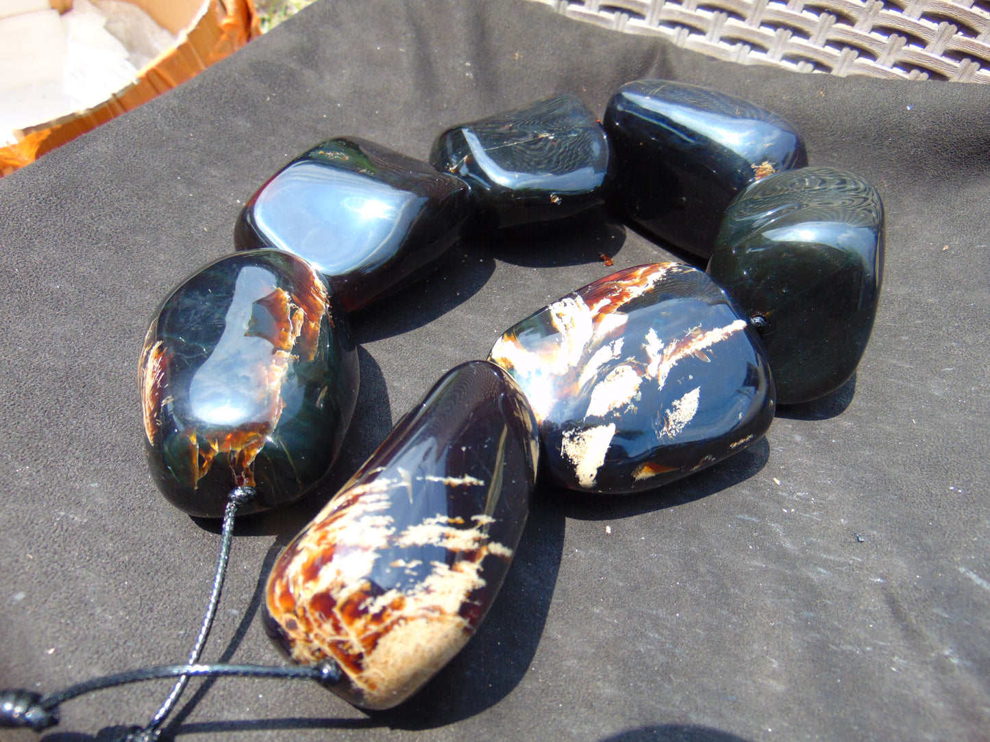 1056 gr Big Necklace Indonesian Amber for Healing A7K77