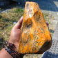 582 gram Polished Indonesia Yellow Aromatic Amber for Healing K826