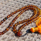 61 gram 108 Beads 9 mm Mala Buddha for Yoga and Meditation Indonesian Yellow Amber for Healing BT03