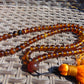 61 gram 108 Beads 9 mm Mala Buddha for Yoga and Meditation Indonesian Yellow Amber for Healing BT03