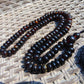 79 gram 108 Mala Buddha for Yoga and Meditation Indonesian Black Red Amber for Healing MR11