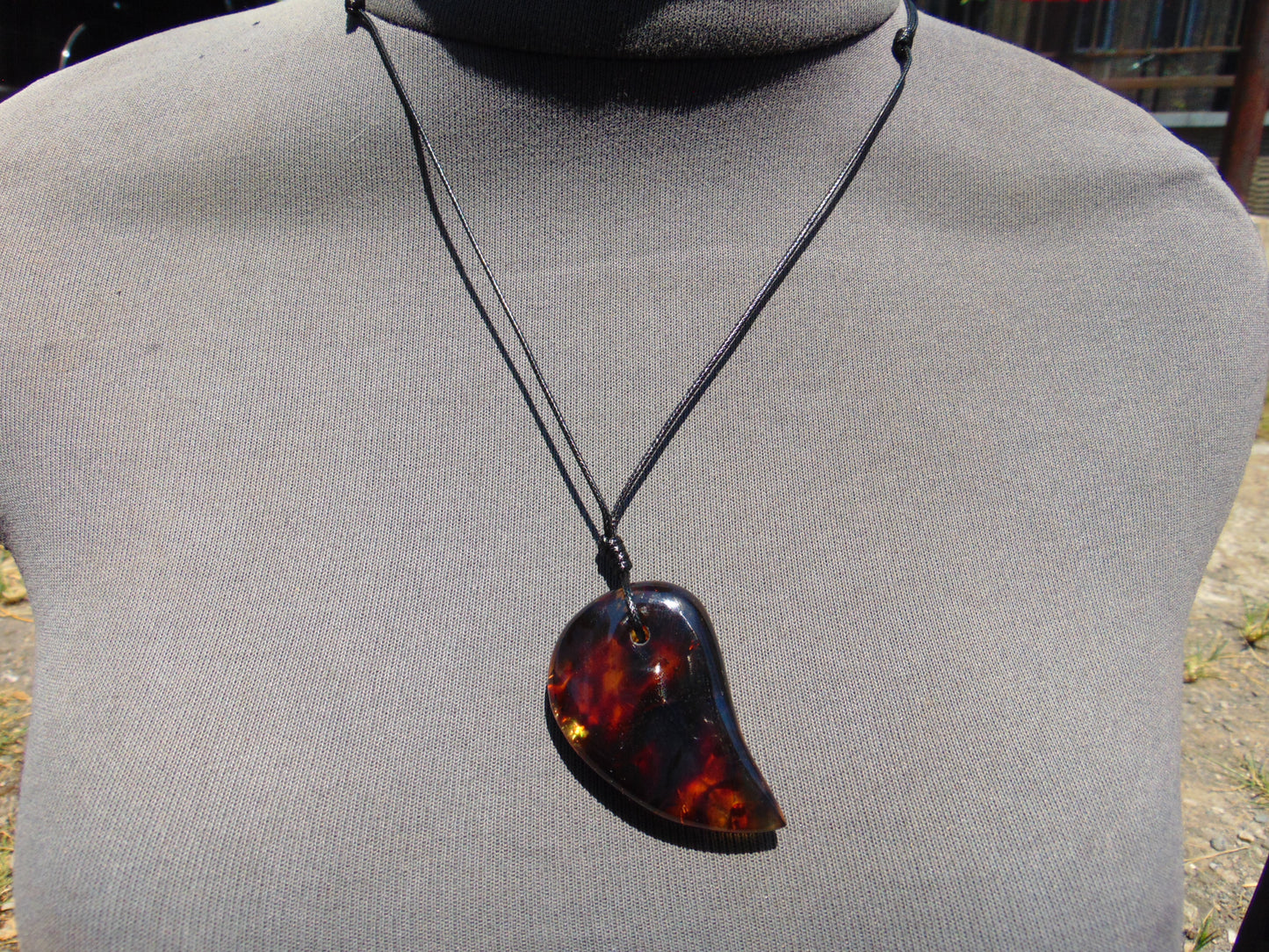 10 gr Comma Pendant Indonesian Blue Amber for Healing 25Y15