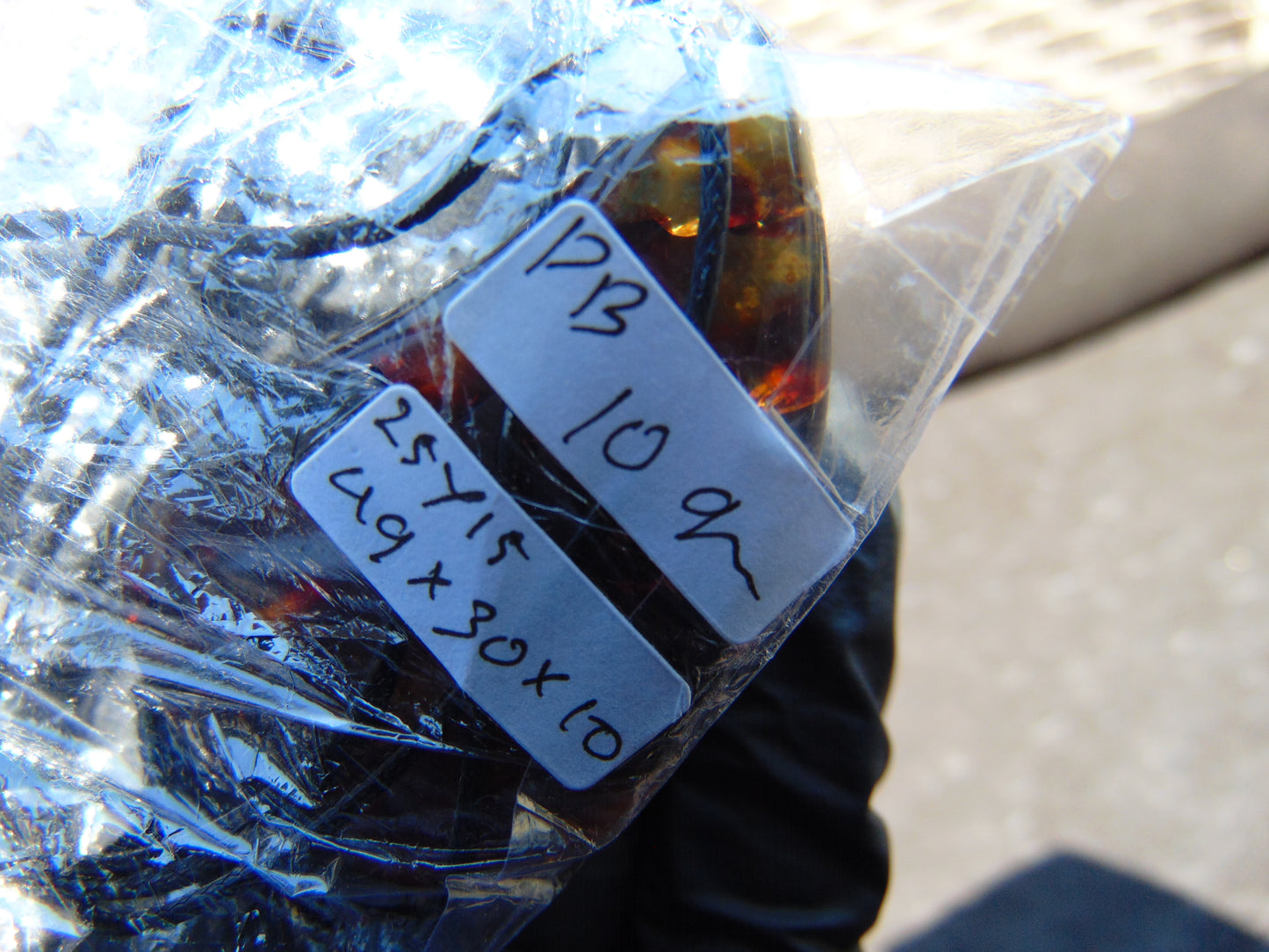 10 gr Comma Pendant Indonesian Blue Amber for Healing 25Y15